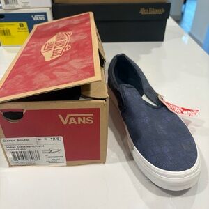 Vans Indigo Check Slip-On Shoes